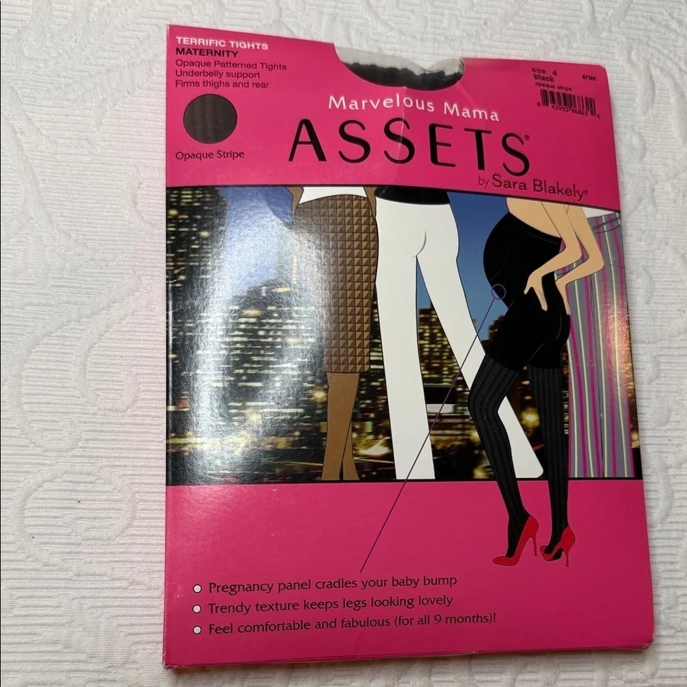 Spanx ASSETS by Sara Blakely Marvelous Mama Tights in Black. NWT.